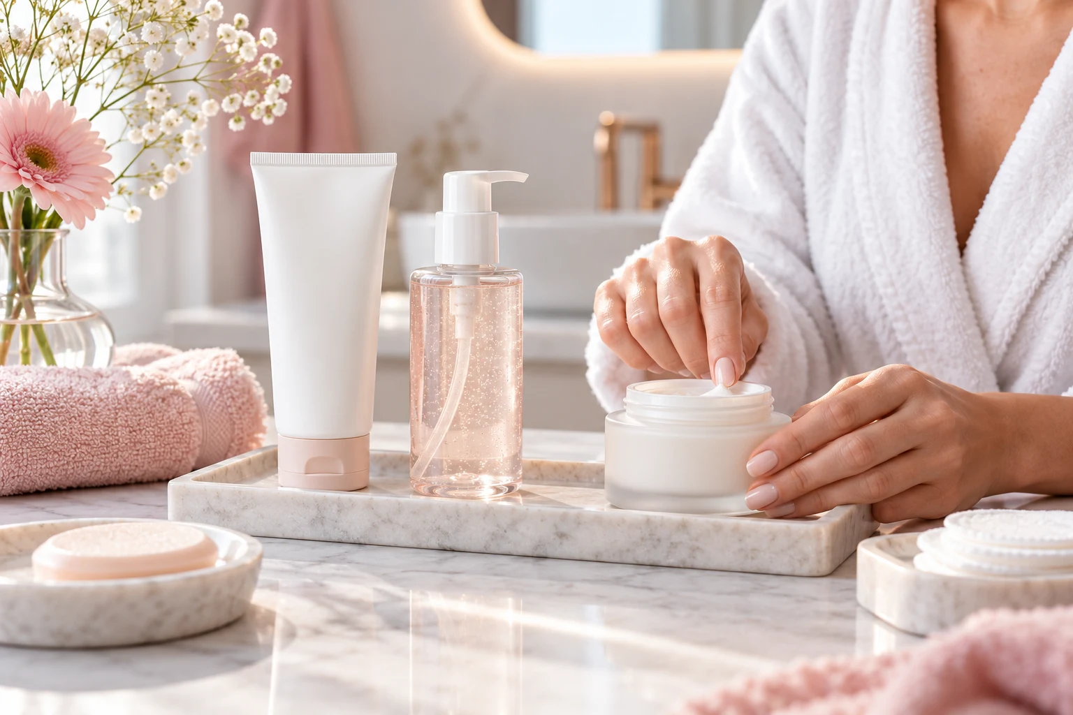 Produits d’une routine quotidienne simple
