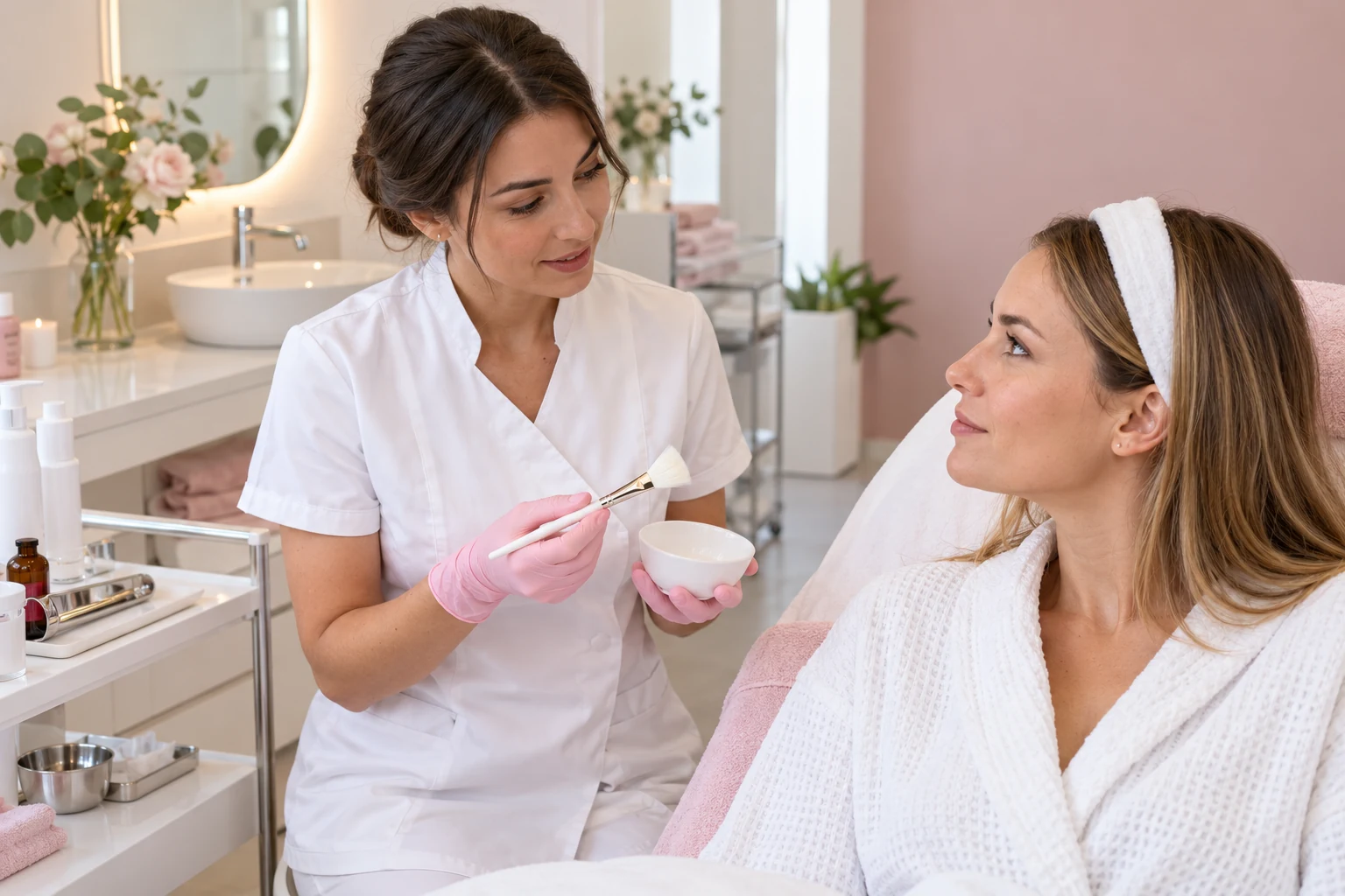 Préparation d’une consultation avant peeling